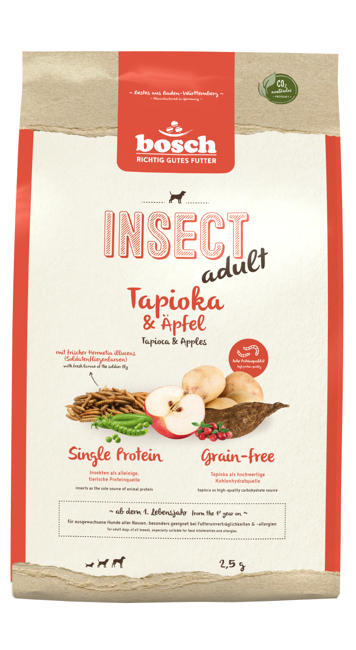 bosch Hunde-Trockenfutter HPC Insect Adult Tapioka & Äpfel